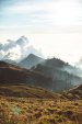 Mountains in an ocean of clouds