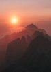 Mountains in an ocean of clouds