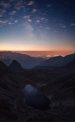 Mountains in an ocean of clouds